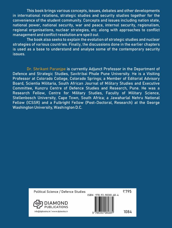International Relations and Strategic Studies | Shrikant Paranjpe